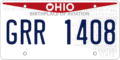 OH license plate GRR1408