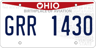 OH license plate GRR1430