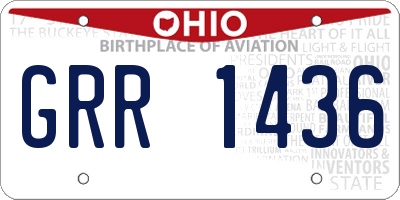 OH license plate GRR1436