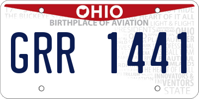 OH license plate GRR1441