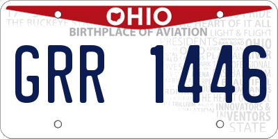 OH license plate GRR1446