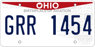 OH license plate GRR1454