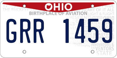 OH license plate GRR1459