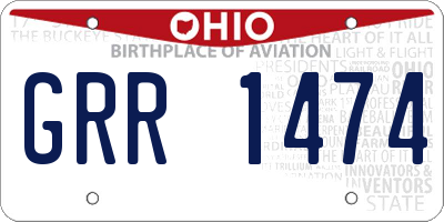 OH license plate GRR1474