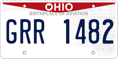 OH license plate GRR1482