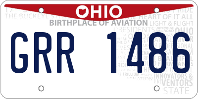 OH license plate GRR1486