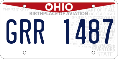 OH license plate GRR1487