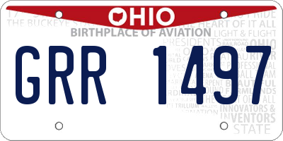 OH license plate GRR1497