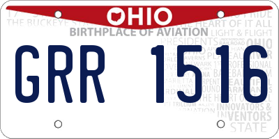 OH license plate GRR1516