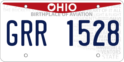 OH license plate GRR1528