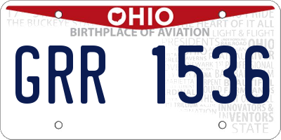 OH license plate GRR1536