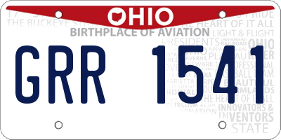 OH license plate GRR1541