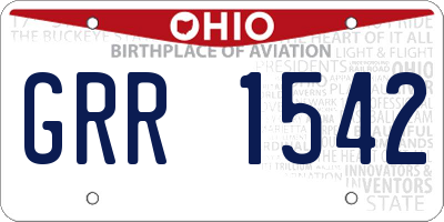 OH license plate GRR1542