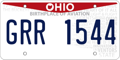 OH license plate GRR1544