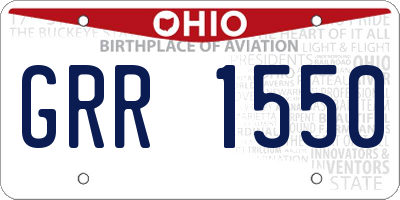 OH license plate GRR1550