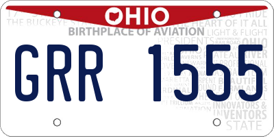OH license plate GRR1555