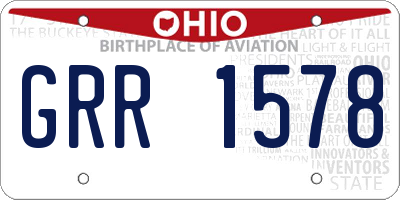 OH license plate GRR1578