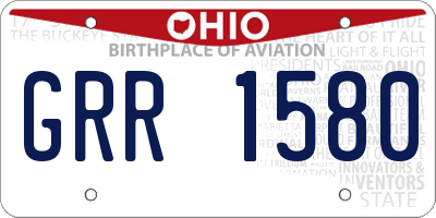 OH license plate GRR1580