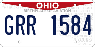 OH license plate GRR1584