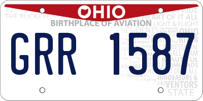 OH license plate GRR1587