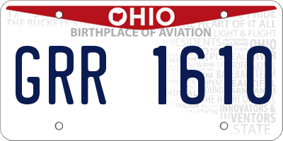 OH license plate GRR1610