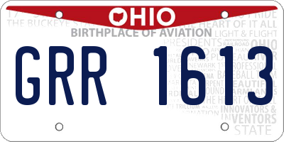 OH license plate GRR1613
