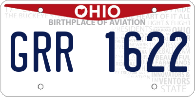 OH license plate GRR1622