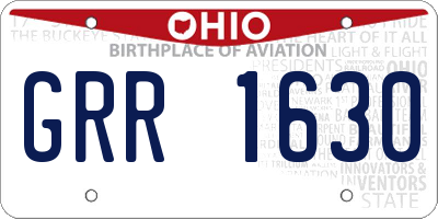 OH license plate GRR1630