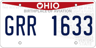 OH license plate GRR1633