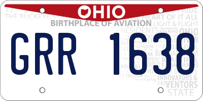 OH license plate GRR1638