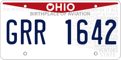 OH license plate GRR1642