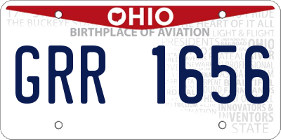OH license plate GRR1656