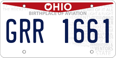 OH license plate GRR1661