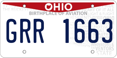 OH license plate GRR1663