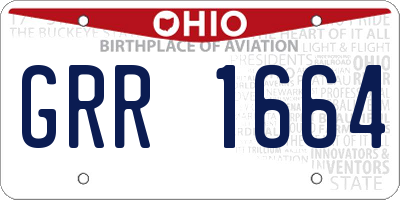 OH license plate GRR1664