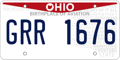 OH license plate GRR1676