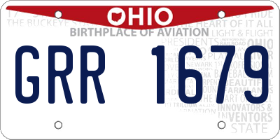 OH license plate GRR1679