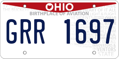 OH license plate GRR1697