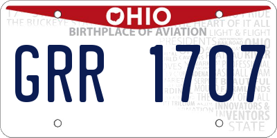 OH license plate GRR1707