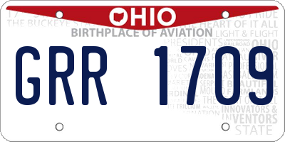 OH license plate GRR1709