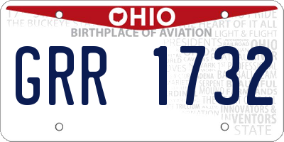 OH license plate GRR1732