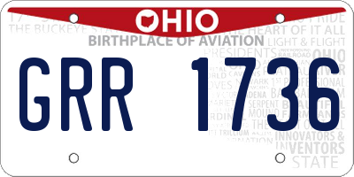 OH license plate GRR1736