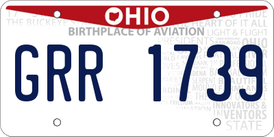 OH license plate GRR1739
