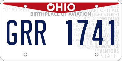 OH license plate GRR1741