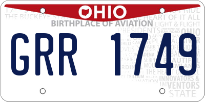 OH license plate GRR1749