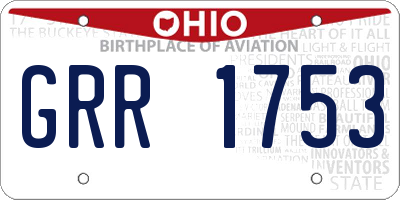 OH license plate GRR1753