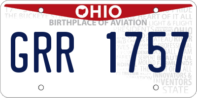 OH license plate GRR1757
