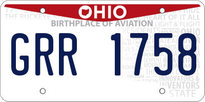OH license plate GRR1758