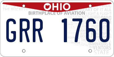 OH license plate GRR1760