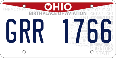OH license plate GRR1766